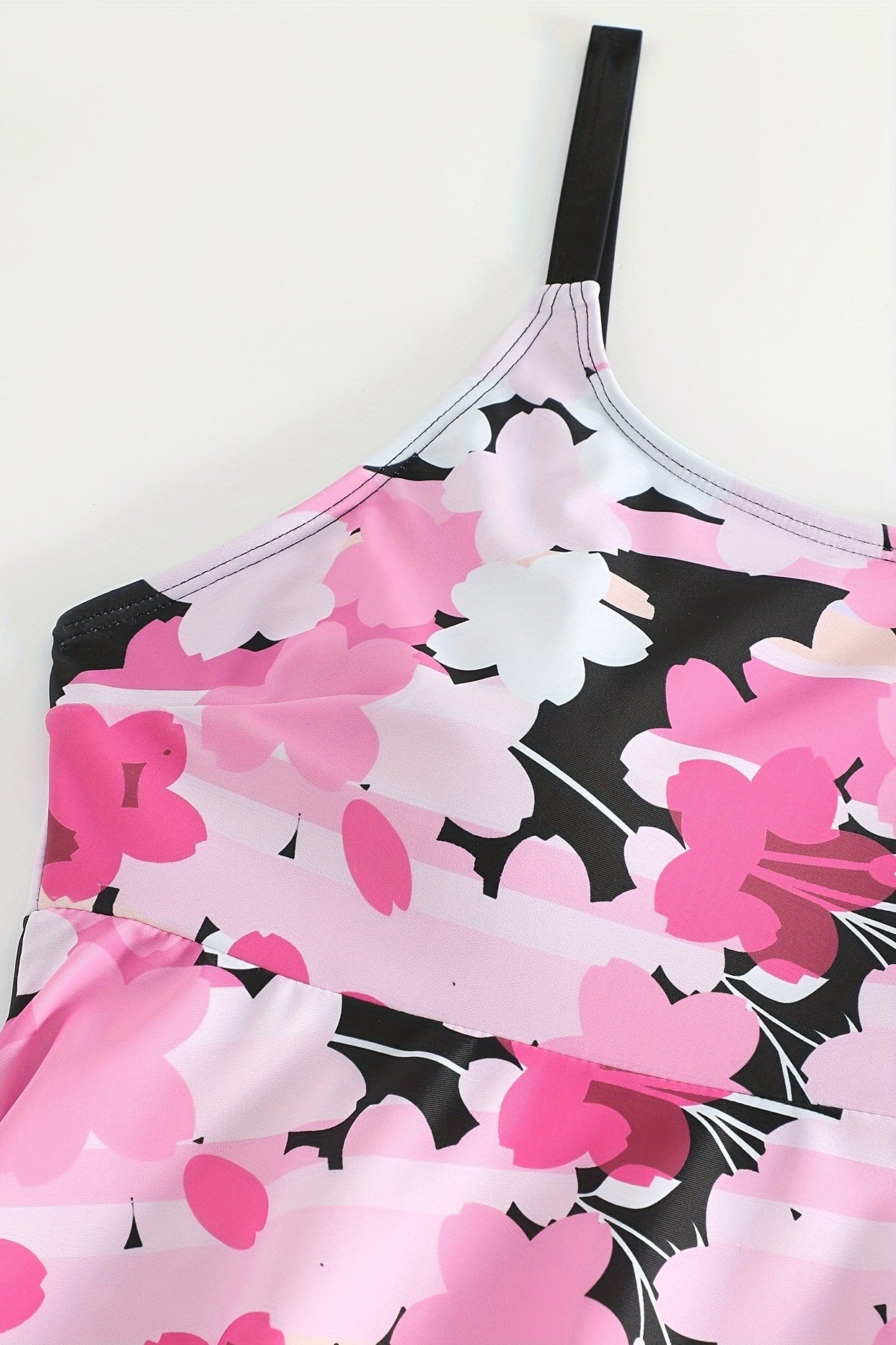 2025 New Plus Size Floral Print Tankini Set