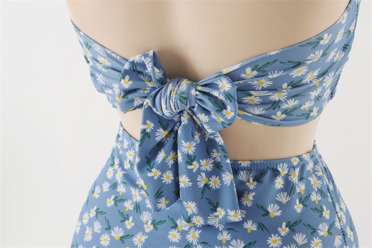 New Popular High-Waist Floral Bikini Swimsuit with Underwire